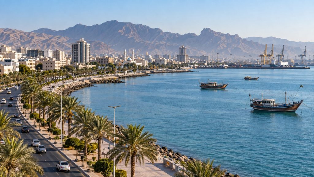 نمای ساحلی شهر بندرعباس