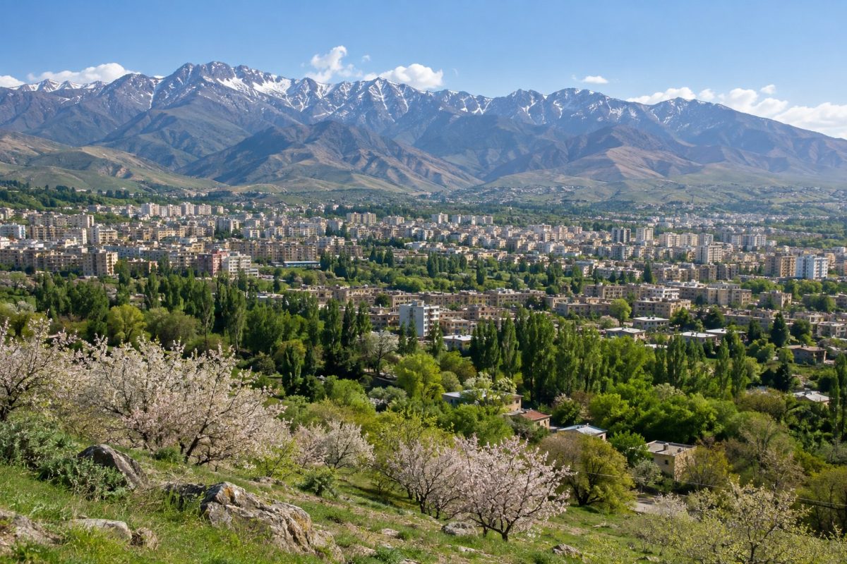 نمای شهر بجنورد و کوهستانهای خراسان شمالی
