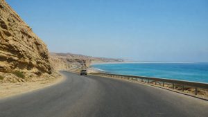 جاده ساحلی مکران در مسیر چابهار