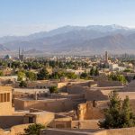 نمای شهر سمنان و دامنه‌های البرز