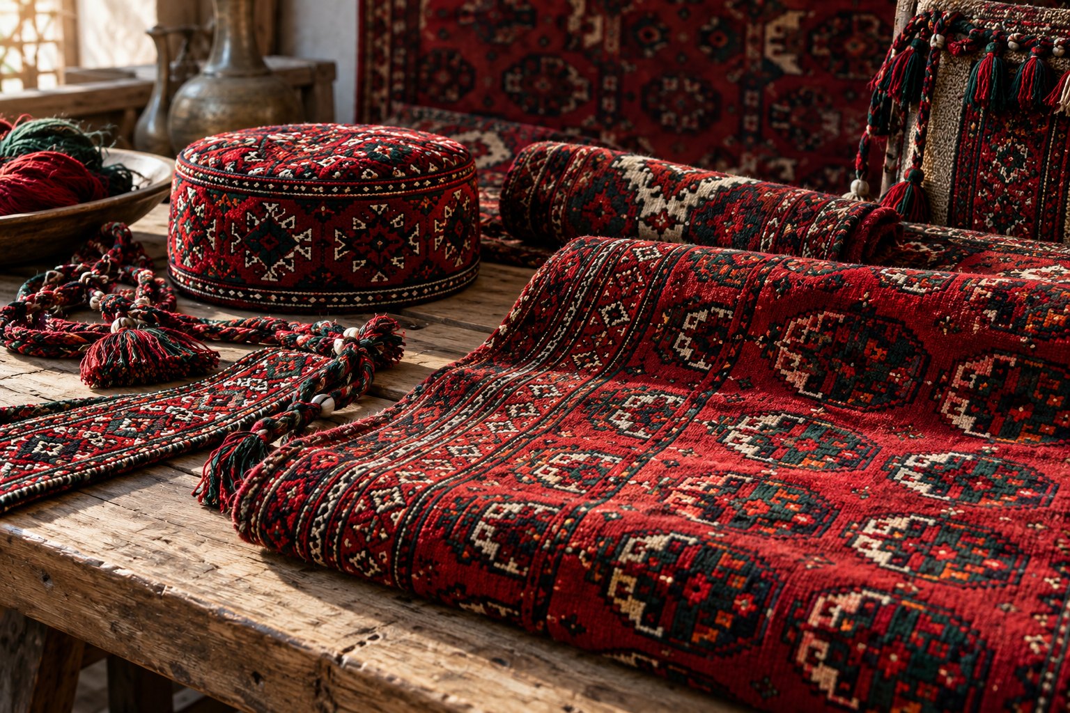 پارچه و سوزندوزی سنتی ترکمنی