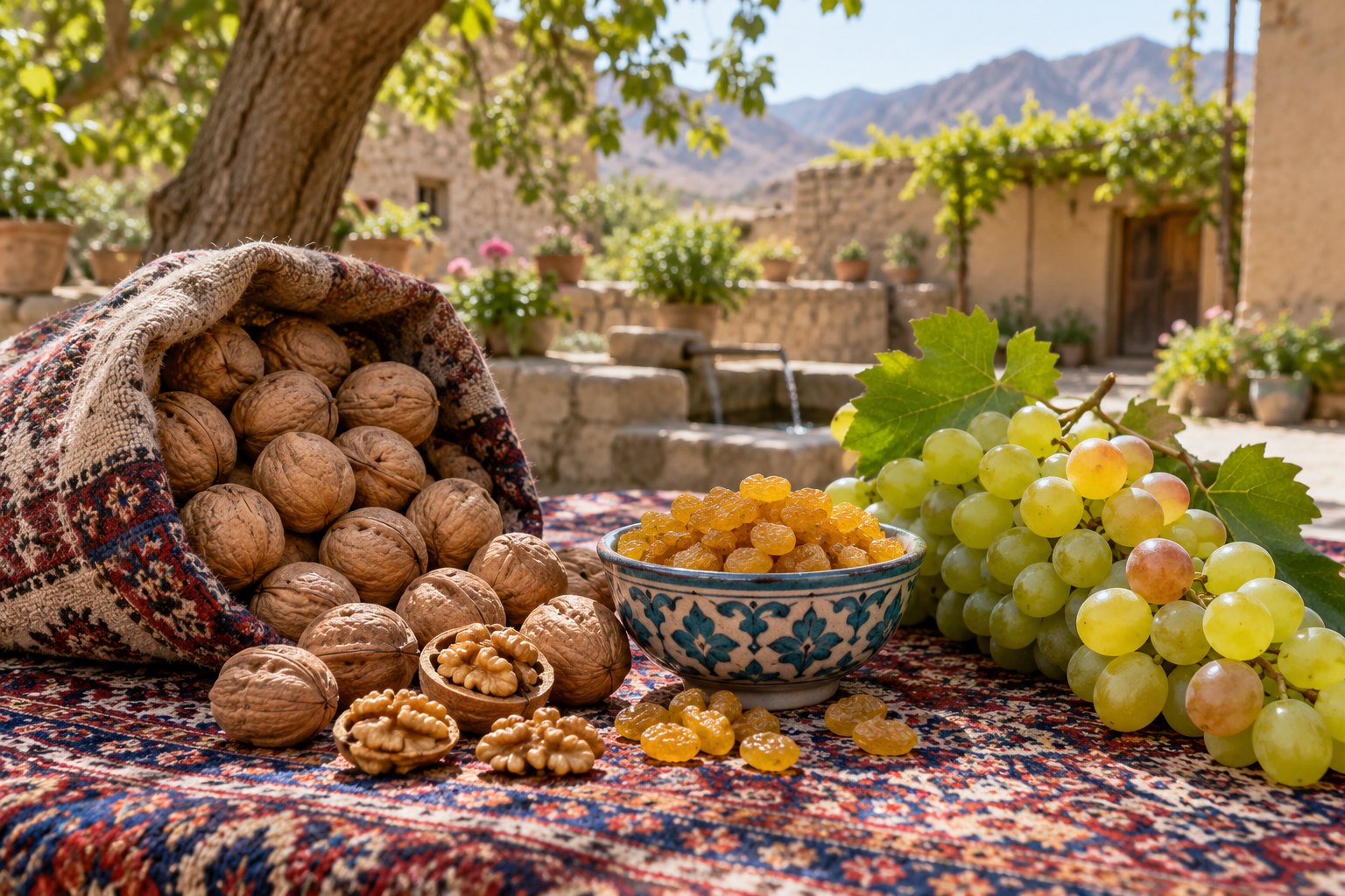 گردو و کشمش محلی بوانات