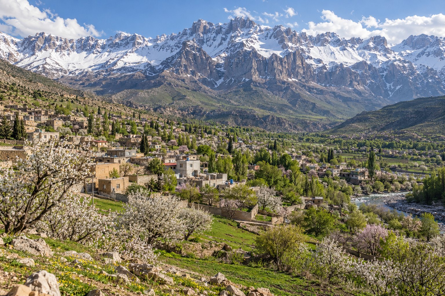 چشمانداز سیسخت و کوه دنا